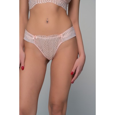 Brazilian Slip με Δαντέλα – Baby pink (008486-Baby pink)