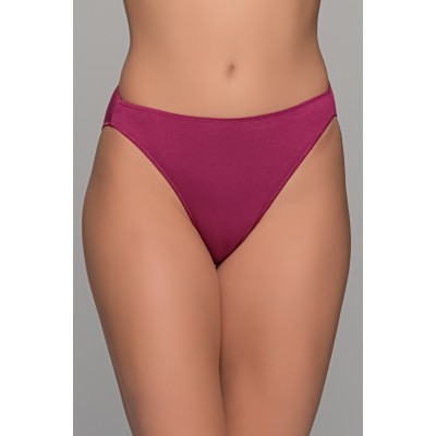High Leg Σλιπ Bikini Bamboo - Μπορντό (008505-Μπορντό)