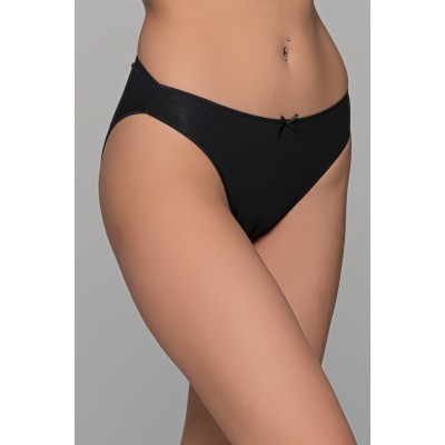High Leg Σλιπ Bikini Bamboo - Μαύρο (008505-Μαύρο)