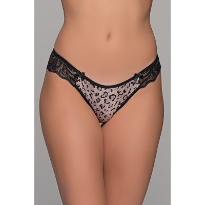 Σλιπ Brazil Δαντέλα και Σατέν – Animal print (008533-Animal print)