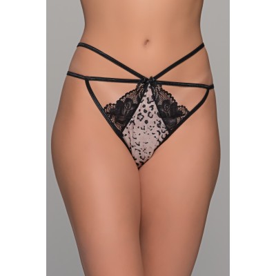 Σλιπ Brazil Δαντέλα και Σατέν – Animal print (008539-Animal print)
