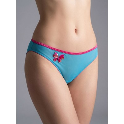 Διάφανο Σλιπ Μπραζίλ με Πεταλουδίτσα - Τυρκουάζ (008544-Τυρκουάζ)