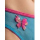 Διάφανο Σλιπ Μπραζίλ με Πεταλουδίτσα - Τυρκουάζ (008544-Τυρκουάζ)