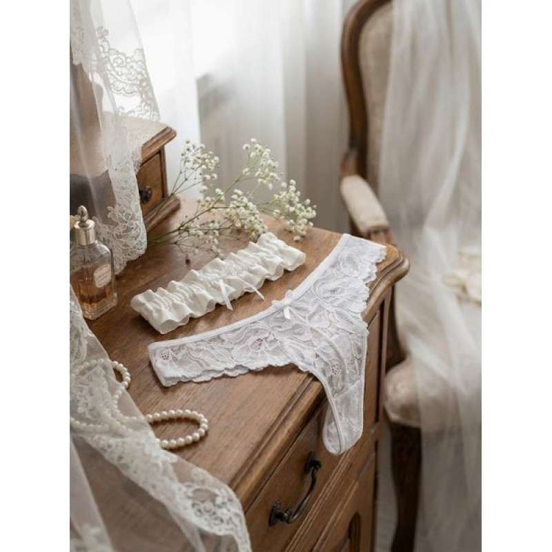 Νυφικό Σλιπ Μπραζίλ με Δαντέλα - Λευκό (008549-Λευκό)