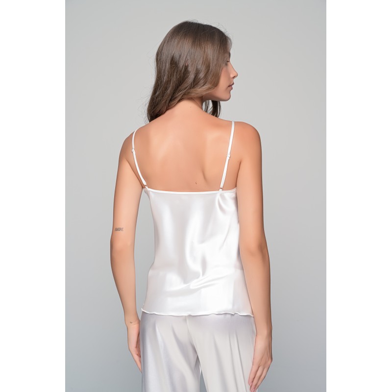 Νυφική Σατεν Πιτζάμα Τιραντάκι -Ιβουάρ (009179-Ιβουάρ)