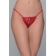 Γυναικείο Εσώρουχο Tanga String  Δαντέλα 2-Pack (C24-925-Mαύρο / Κόκκινο)