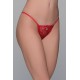 Γυναικείο Εσώρουχο Tanga String  Δαντέλα 2-Pack (C24-925-Mαύρο / Κόκκινο)