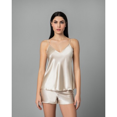 Babydoll με Σορτς Σατεν-Χρυσαφί (004176-Χρυσαφί)