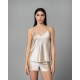 Babydoll με Σορτς Σατεν-Χρυσαφί (004176-Χρυσαφί)