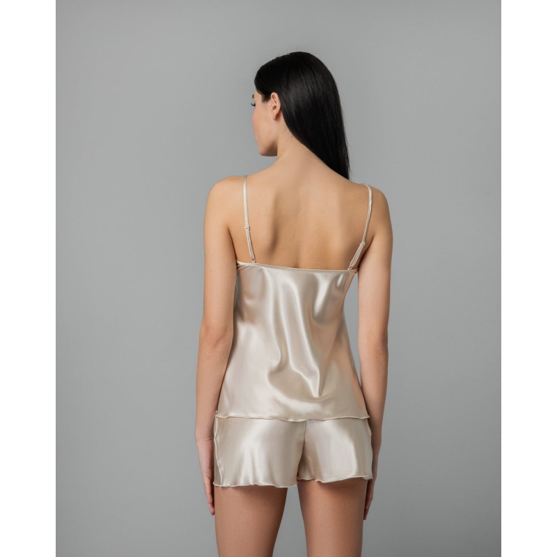 Babydoll με Σορτς Σατεν-Χρυσαφί (004176-Χρυσαφί)