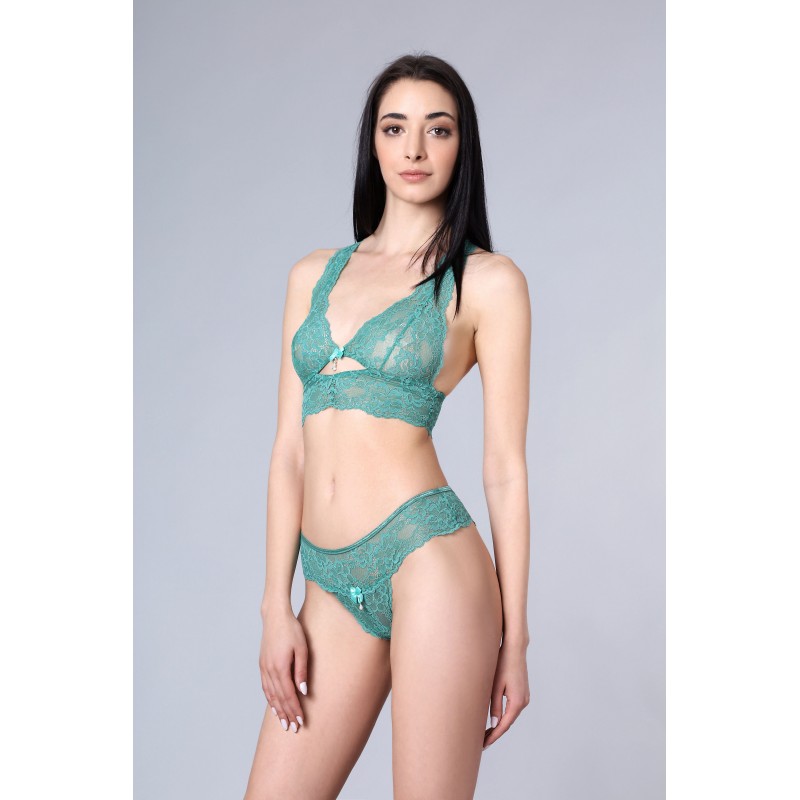 Δαντελένιο Bralette - Μέντα (010164-Μέντα)