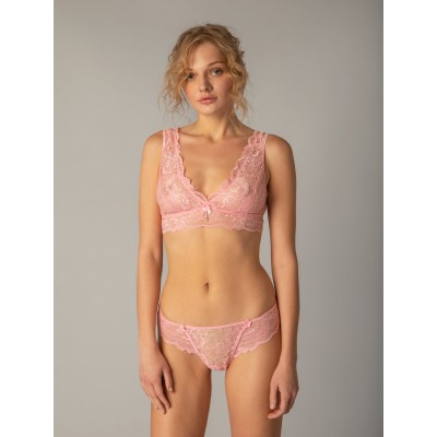 Δαντελένιο Bralette - Ροζ (010152-Ροζ)