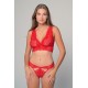 Δαντελένιο Bralette - Κόκκινο (010152-Κόκκινο)