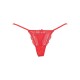 Tanga String Δαντέλα με Χρυσοκλωστή - Κόκκινο (007678-Κόκκινο)
