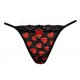 Γυναικείο Εσώρουχο G-String Τούλι και Δαντέλα (V25-934-Μαύρο)