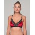 Βελούδινο Bralette με Δαντέλα - Ρουμπινί (010187-Ρουμπινί)