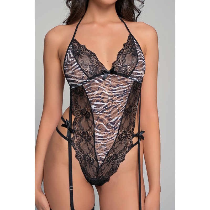 κορμάκι δαντέλα Animal Print-ζέμπρα (002476-Ζέμπρα) κορμάκι δαντέλα Animal Print-ζέμπρα (002476-Ζέμπρα)