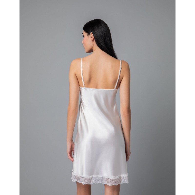 Νυφικό Σατέν Νυχτικό Δώρο το String - Ιβουάρ (003415-Ιβουάρ)