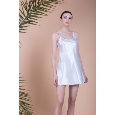 Απλό Νυφικό Σατέν Νυχτικό - Ιβουάρ (003334-Ιβουάρ)