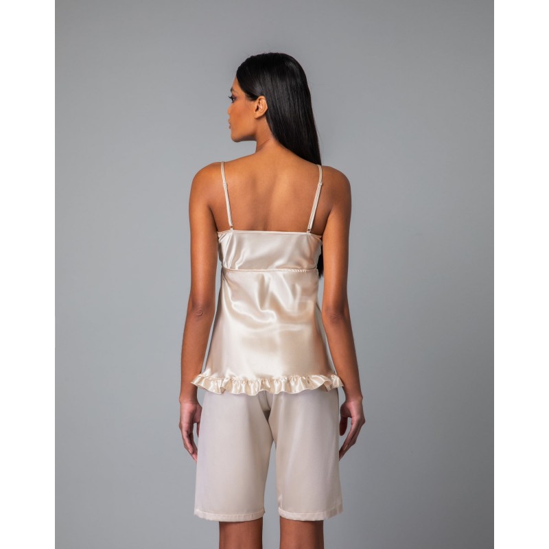 σατέν Babydoll βερμούδα-χρυσαφί (004186-Χρυσαφί)